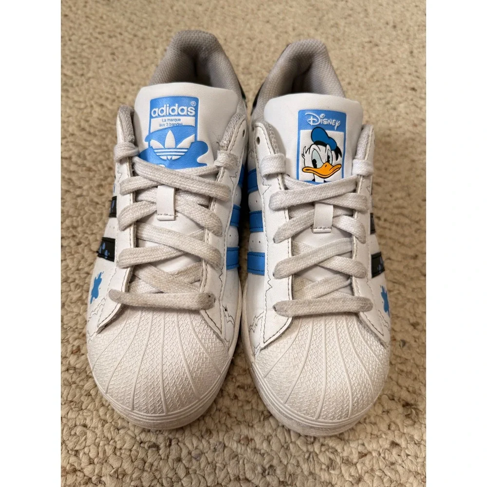adidas Originals x Disney Superstar J Donald Duck Youth Size 5.5 (IG6263) No Box